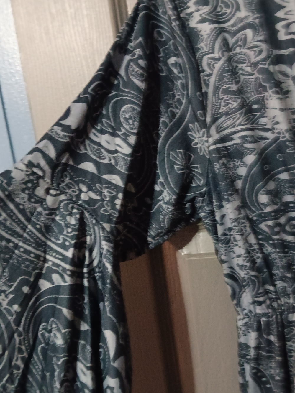 Blue Paisley V-Neck Maxi Dress - Picture 5 of 12